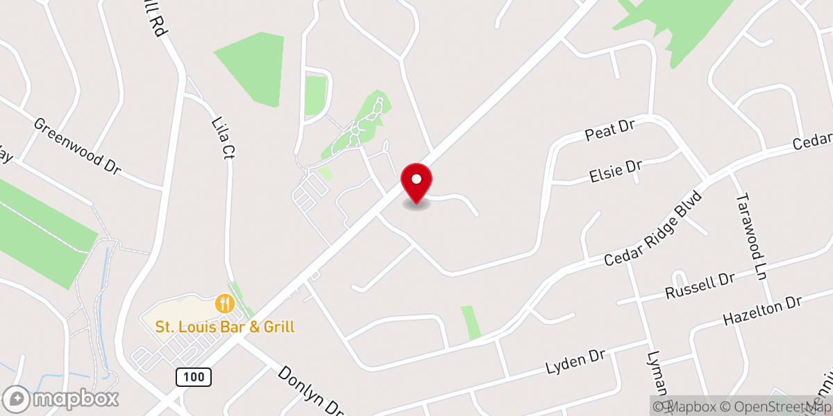Map showing location of First Bible Baptist Church