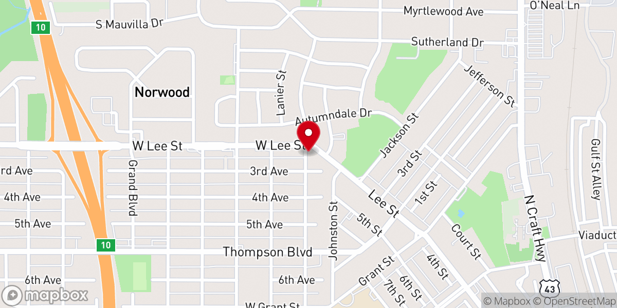 Map showing location of Trinity Faith Bible Church