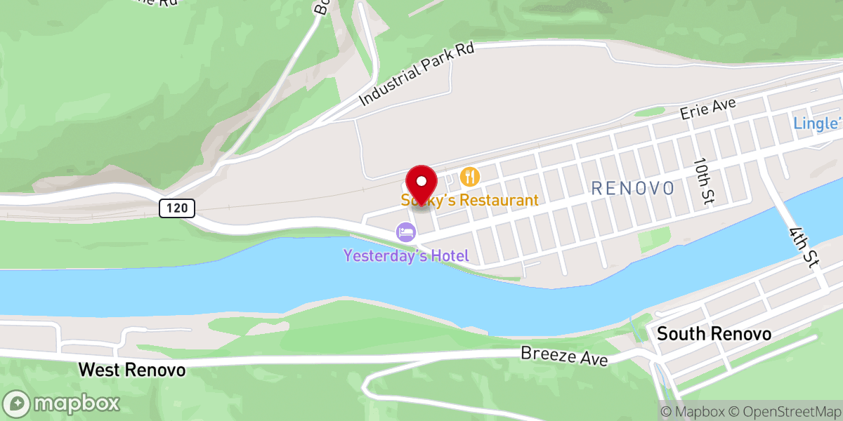 Map showing location of Trinity Episcopal Church