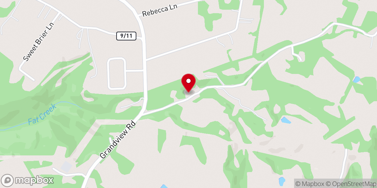 Map showing location of Grandview Christian Church