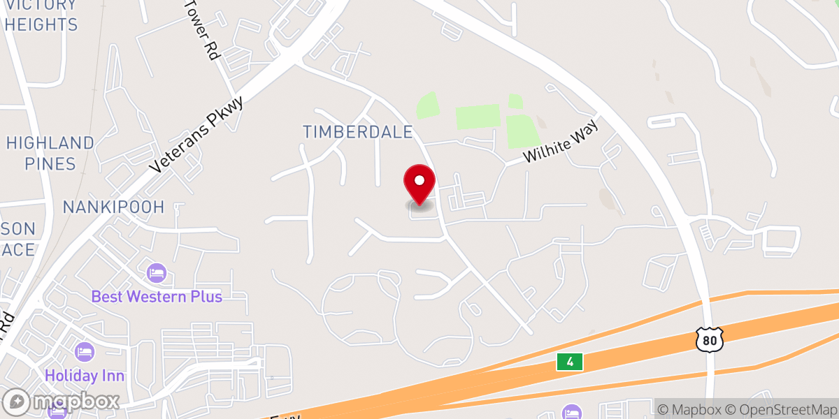 Map showing location of Rose Hill Church of Christ