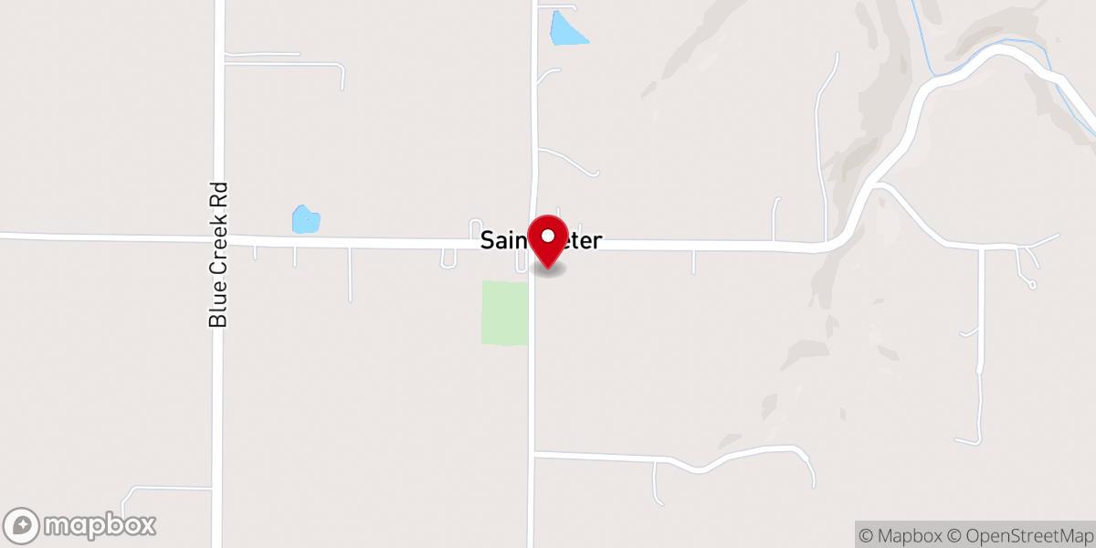 Map showing location of St Peter's Catholic Church