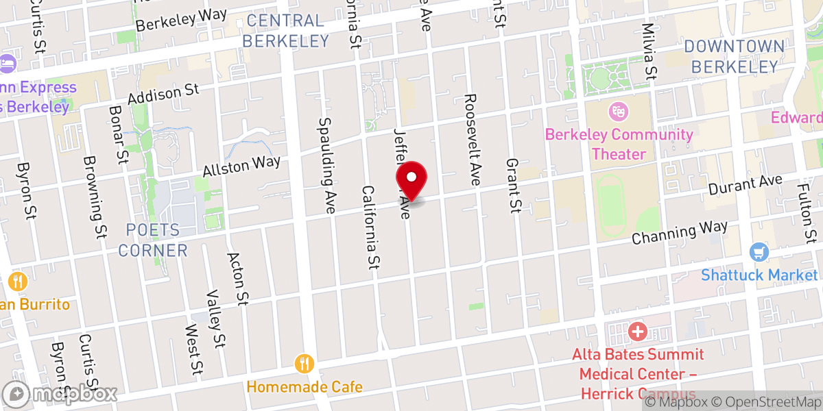 Map showing location of Congregation Beth Israel