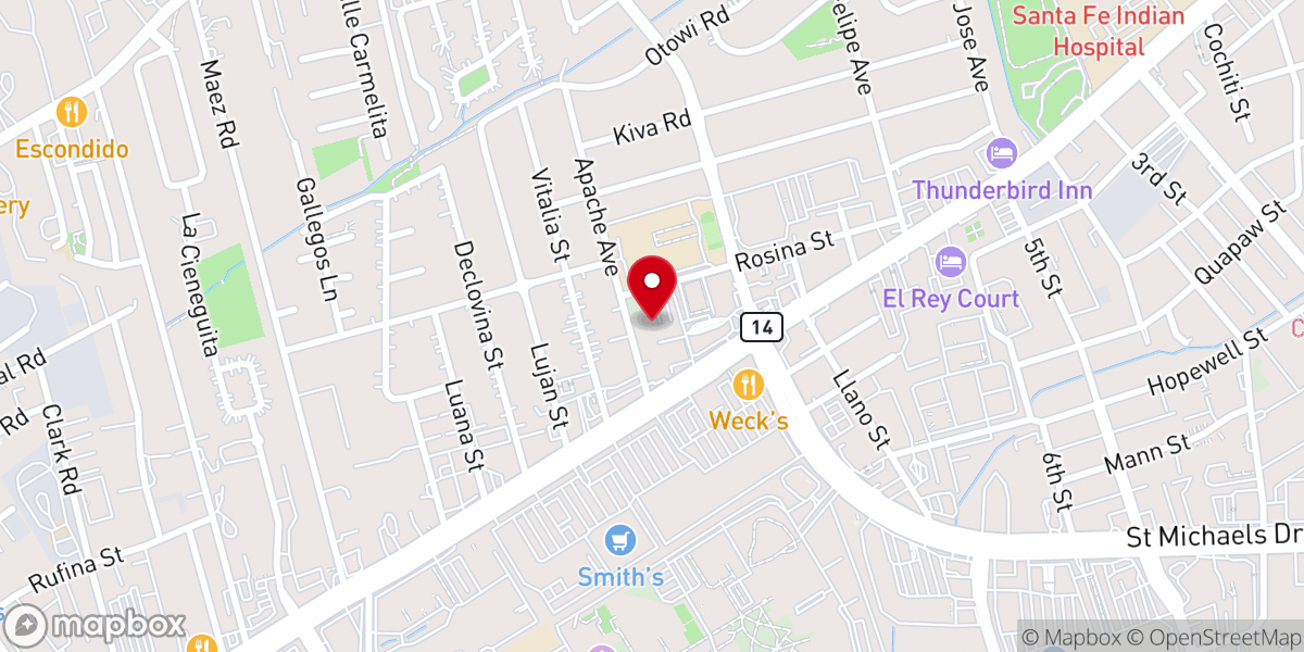 Map showing location of Calvary Baptist Church