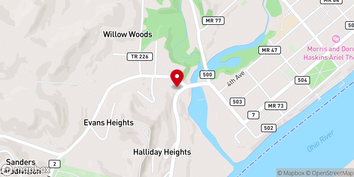 Map showing location of Church of Christ
