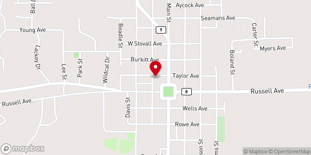 Map showing location of Lewis Memorial Methodist Church