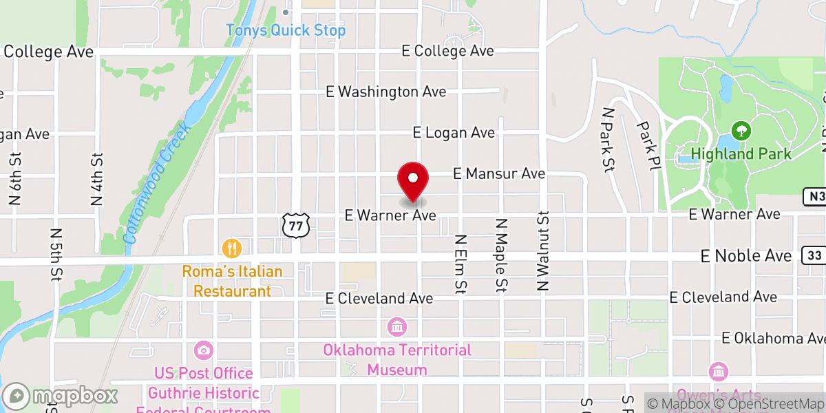 Map showing location of Zion Lutheran Church