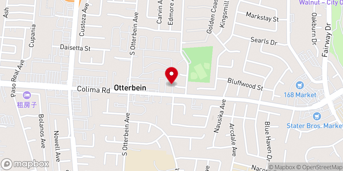Map showing location of Rowland Heights Community Christian Church 羅蘭崗基督徒禮拜堂