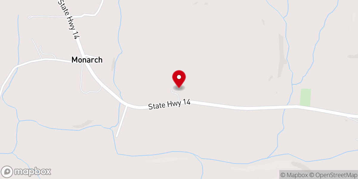 Map showing location of Monarch Tabernacle Church