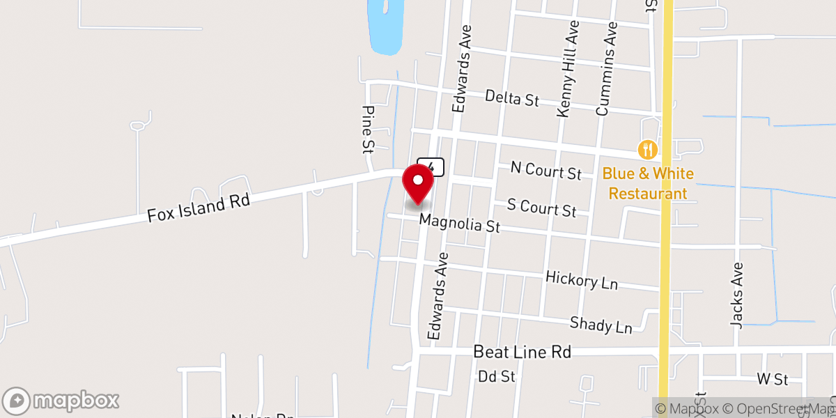 Map showing location of New Day,New Birth,New Beginning Baptist Church