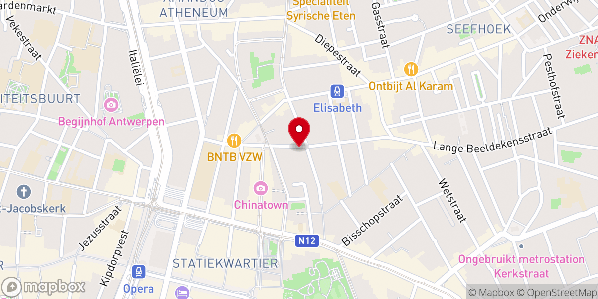 Map showing location of Antwerp Truth Church 安城真道教會