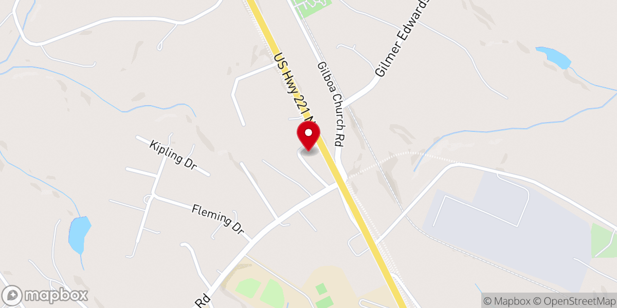 Map showing location of Rutherford Church of Christ