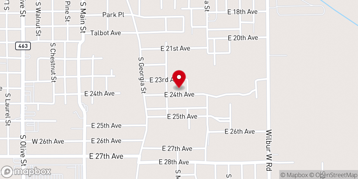 Map showing location of Union Baptist Church