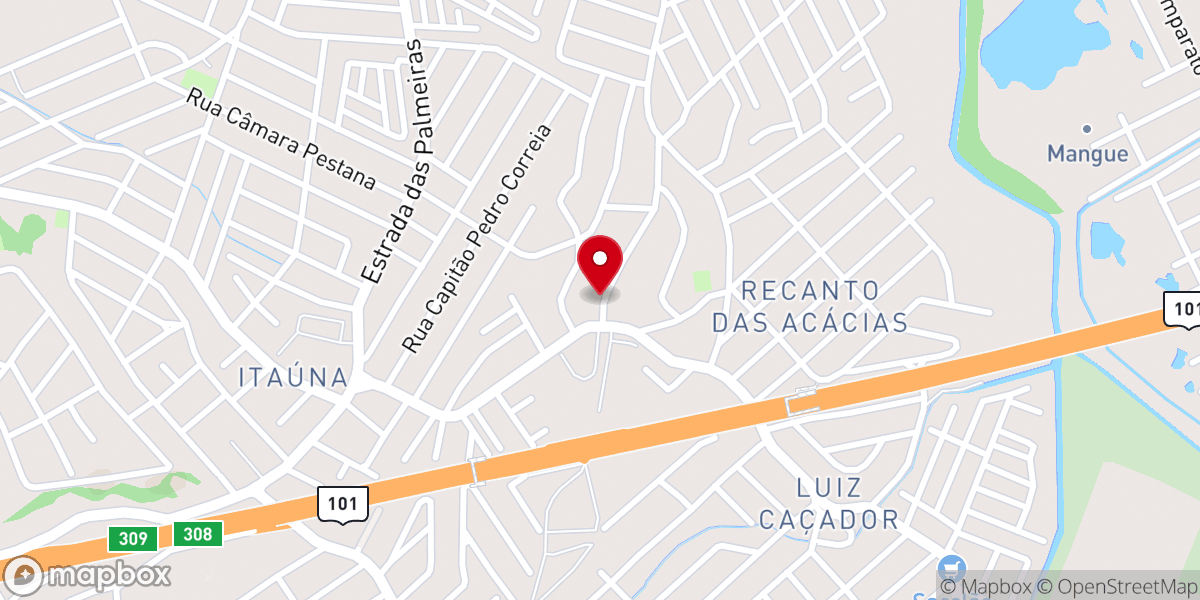 Map showing location of Igreja Evangélica Assembléia de Deus em Itaúna