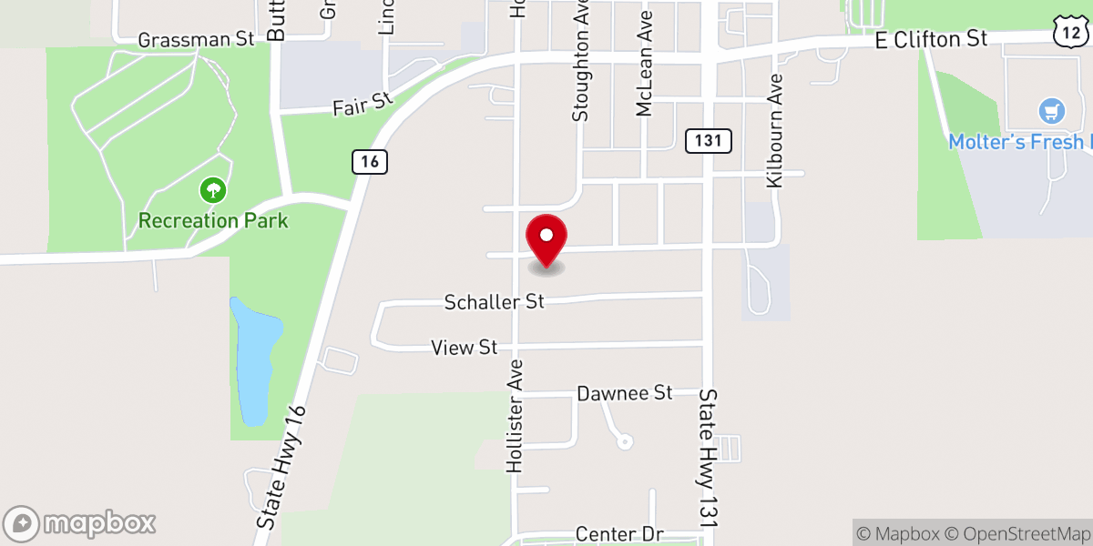 Map showing location of Gloria Dei Lutheran Church (LCMC)