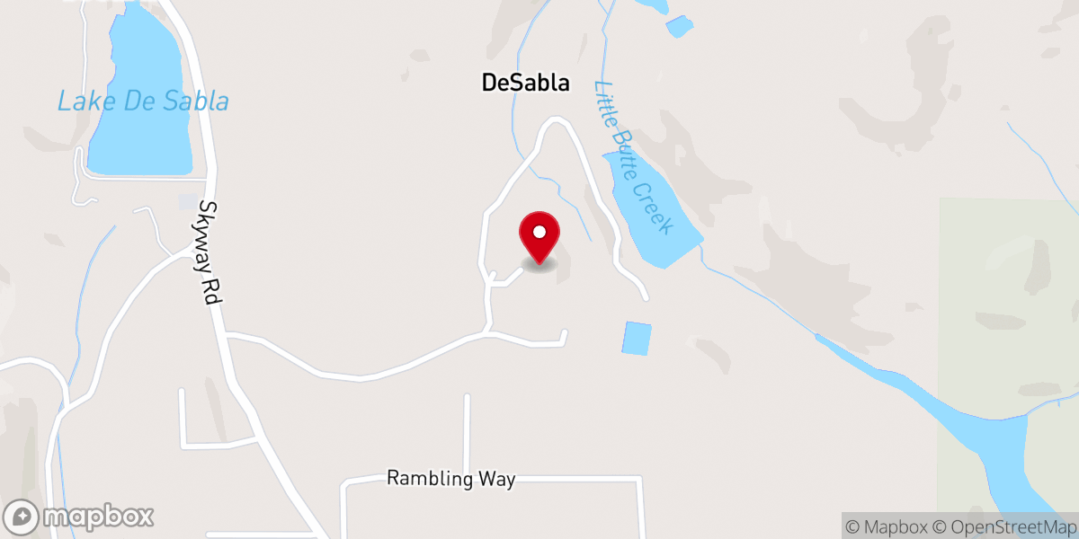 Map showing location of Meadowbrook Ranch Weddings Facility