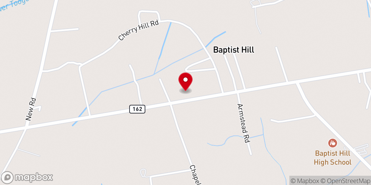 Map showing location of Wesley Church