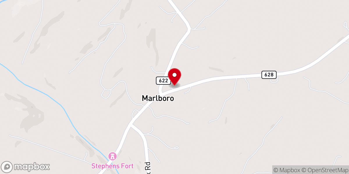 Map showing location of Presbyterian Parish-The Valley