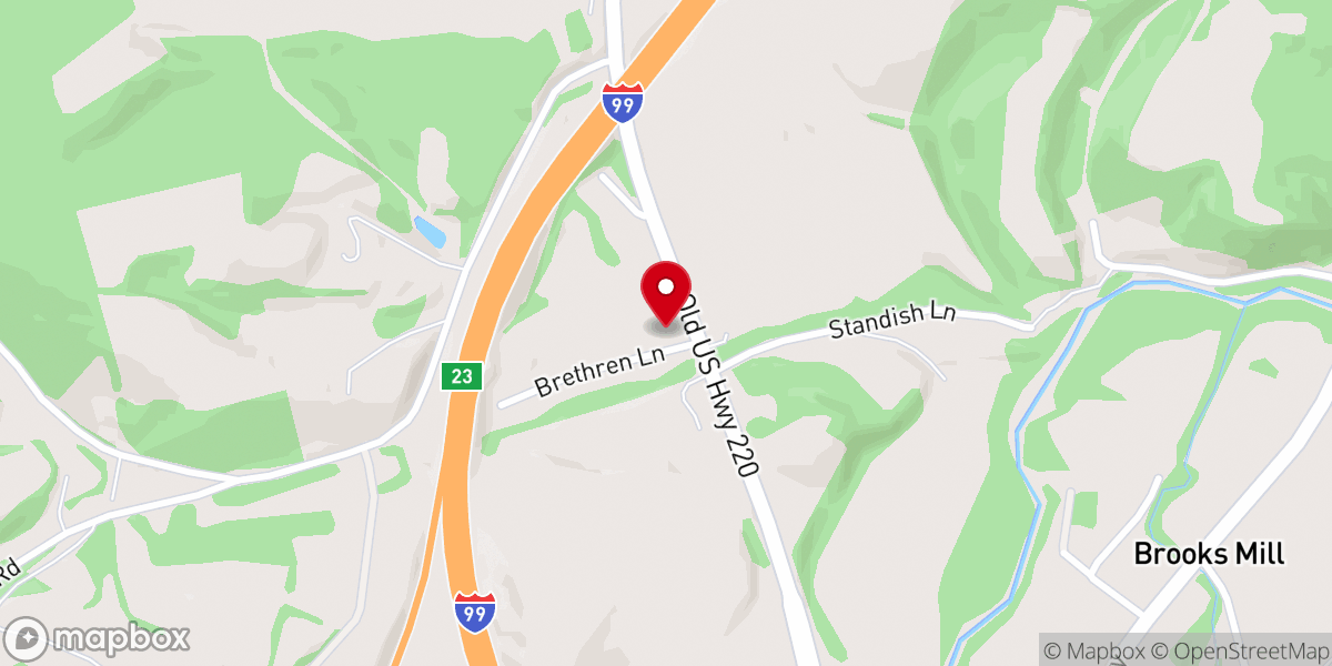 Map showing location of Grace Fellowship Church