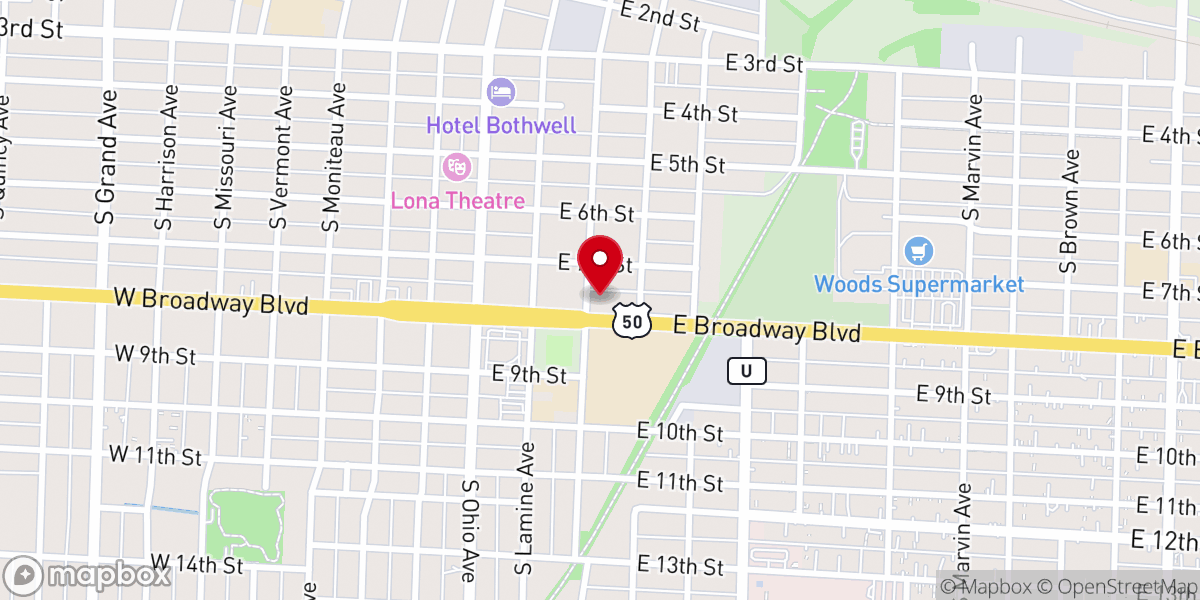 Map showing location of St Paul's Lutheran Church, LCMS