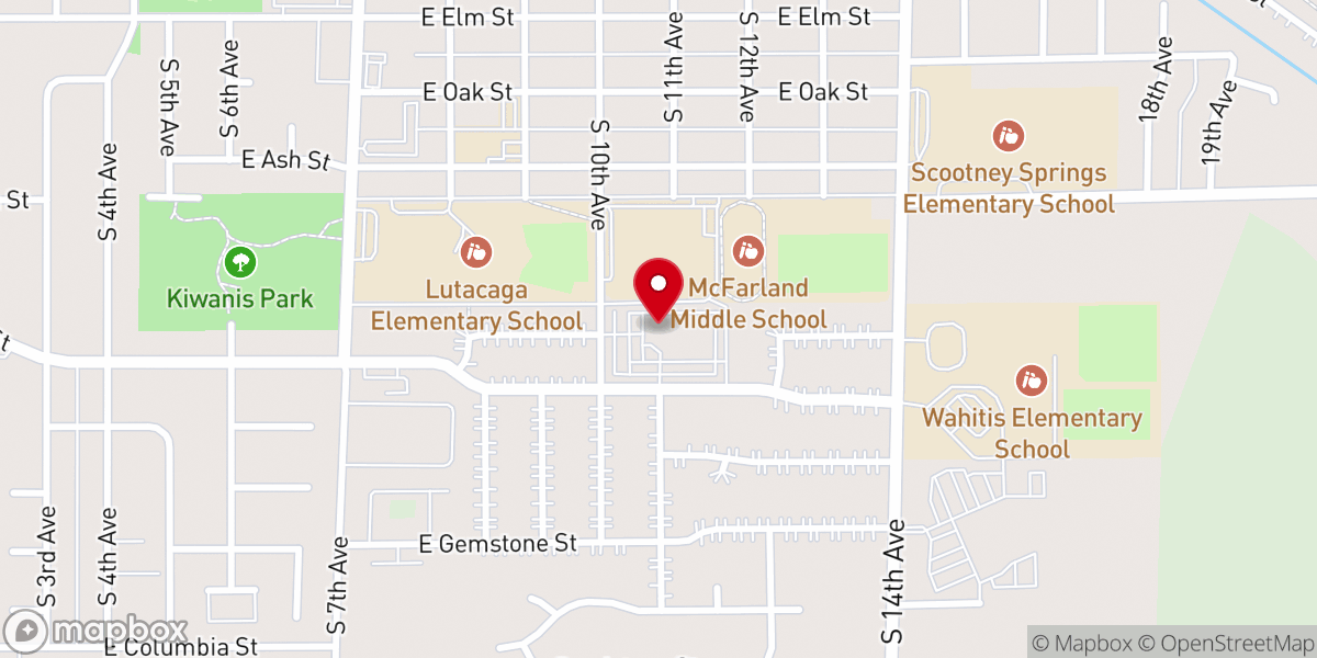 Map showing location of Othello Nazarene Church