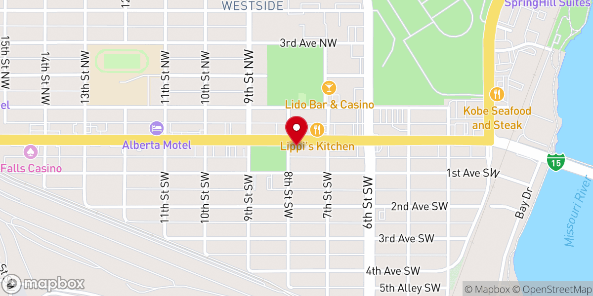 Map showing location of Westside United Methodist Church