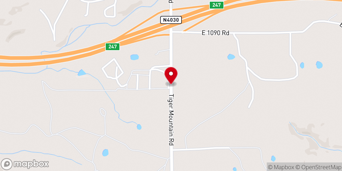 Map showing location of Tiger Mountain Youth Camp