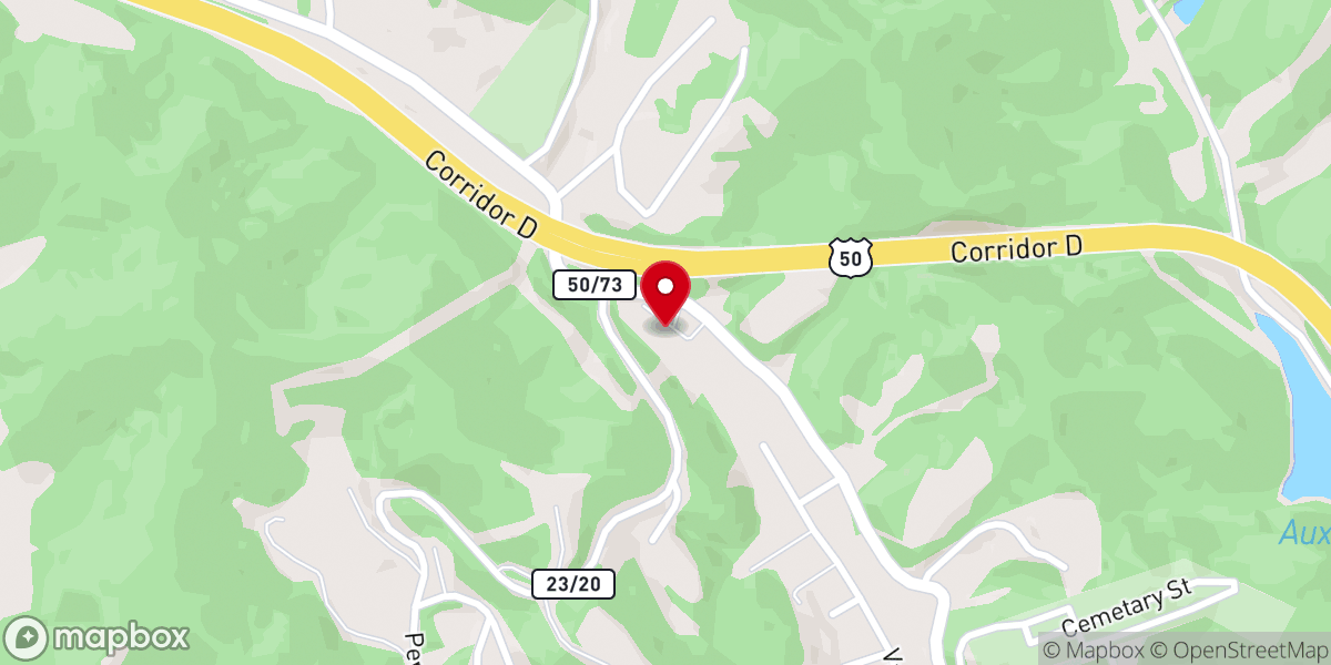 Map showing location of Sacred Heart Catholic Church