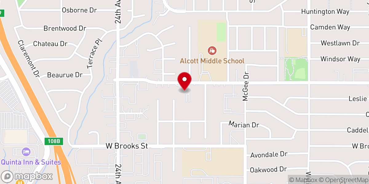 Map showing location of Faith Assembly of God Church