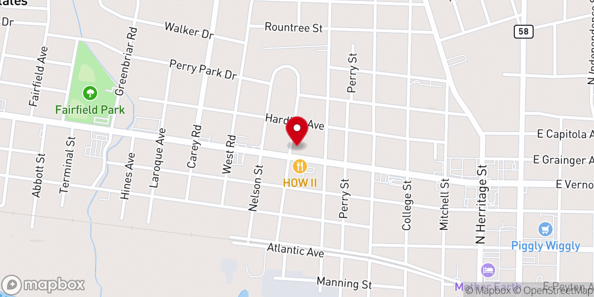 Map showing location of Faith Lutheran Church