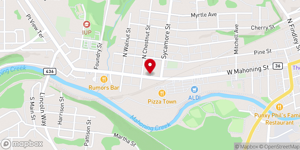 Map showing location of Ss. Cosmas & Damian Roman Catholic Church