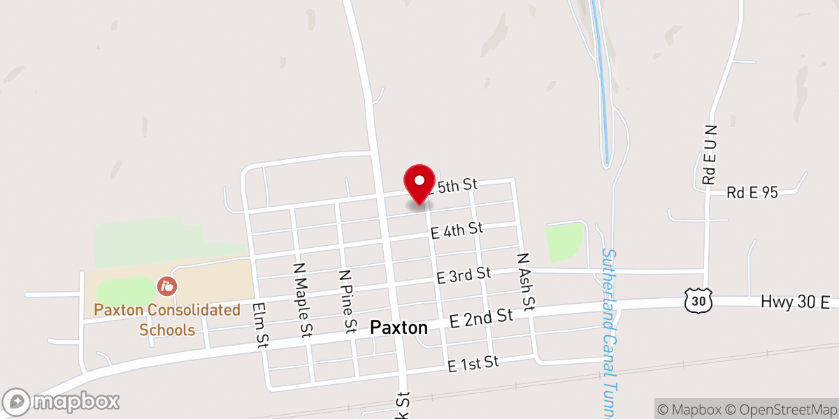 Map showing location of Lutheran Parsonage