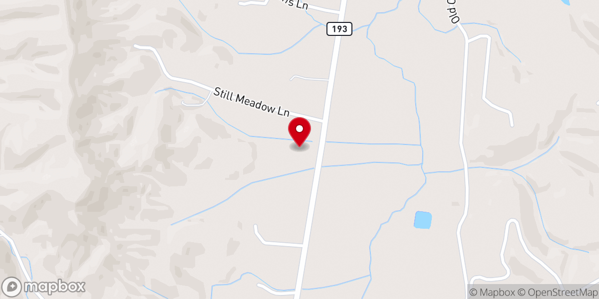Map showing location of Valley View Baptist Church