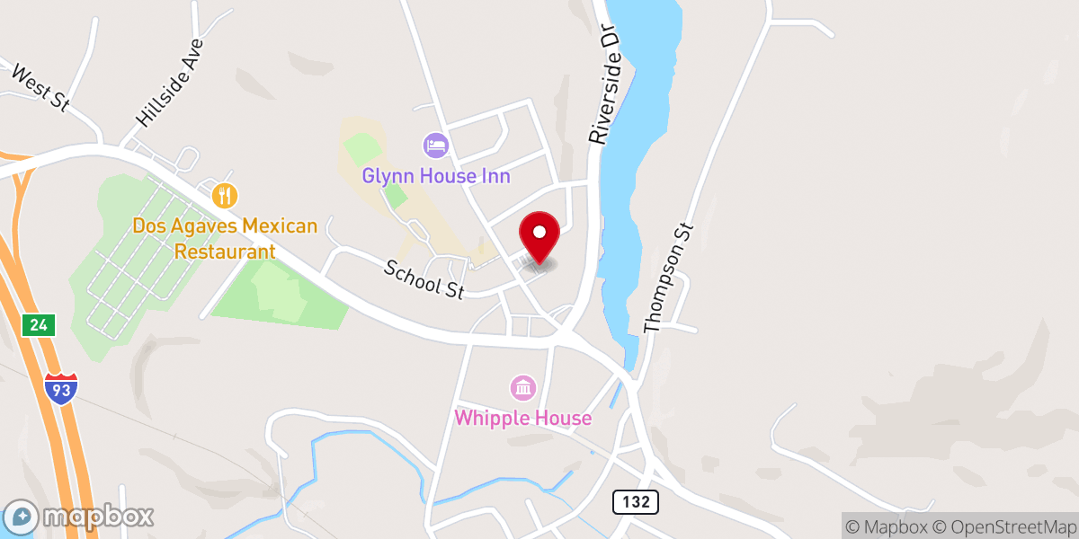 Map showing location of Emmanuel Episcopal Church