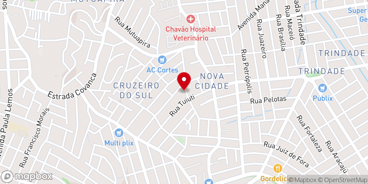 Map showing location of Igreja Evangélica Assembléia de Deus em Nova Cidade