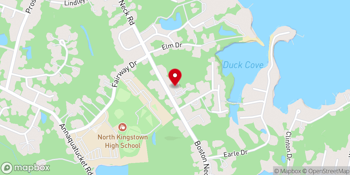 Map showing location of North Kingstown United Methodist Church