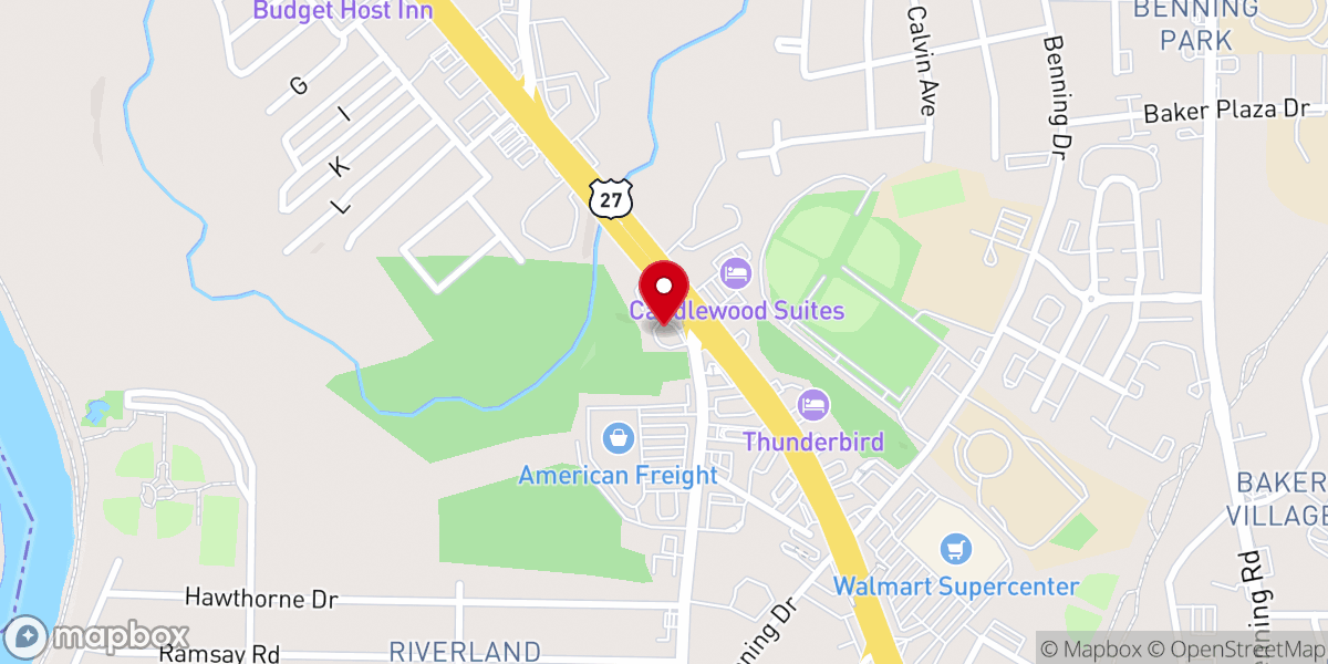 Map showing location of New Bethel AME Church