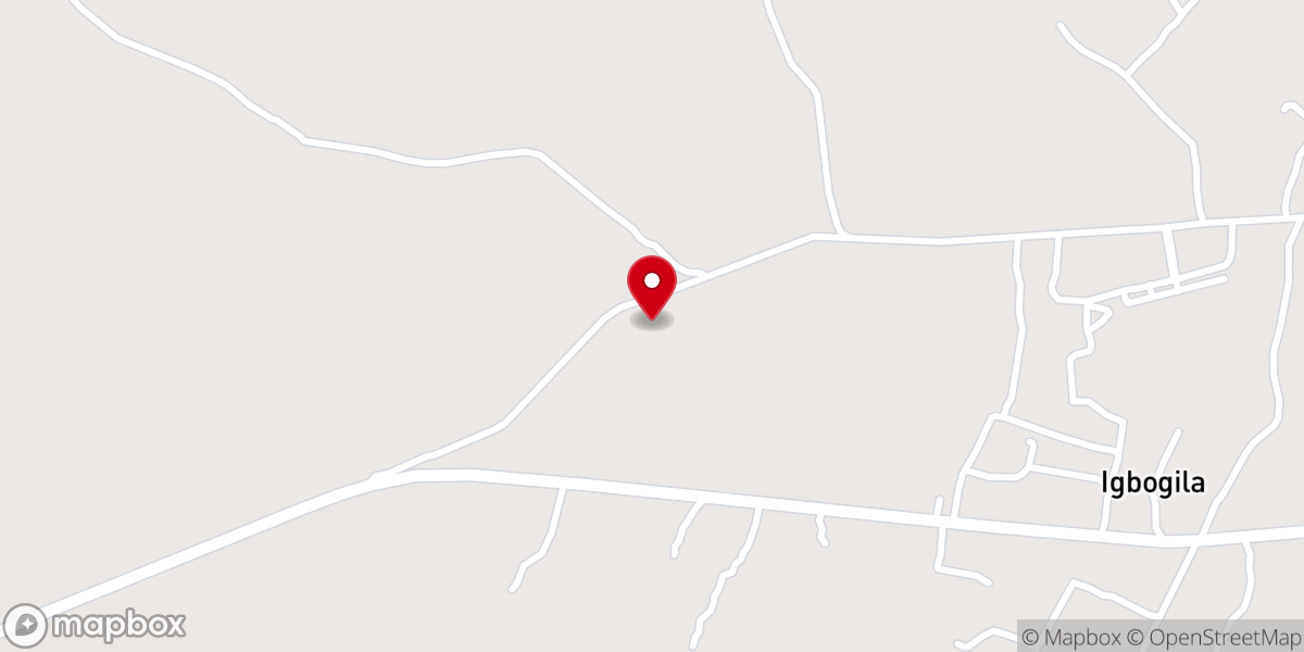 Map showing location of Deeper Life Bible Church, Lafenwa, Igbogila