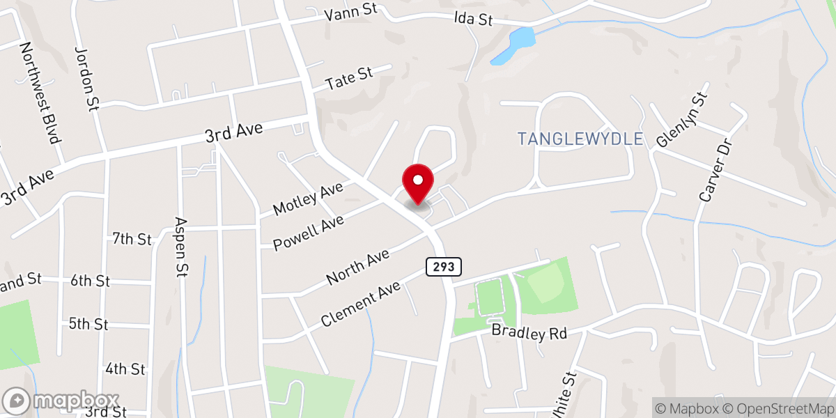 Map showing location of First Pentecostal Holiness Church