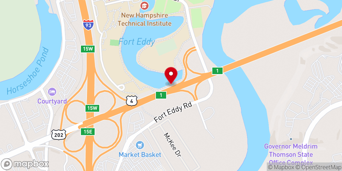 Map showing location of Trinity Baptist Church of Concord NH