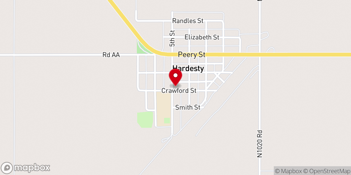 Map showing location of Apostolic Faith Church
