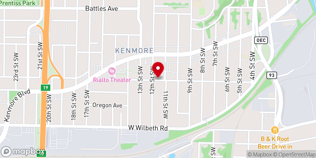 Map showing location of Chapel of Hope