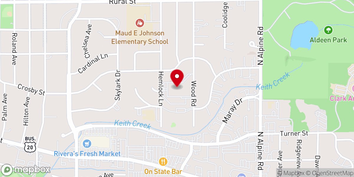 Map showing location of First Evangelical Covenant Church