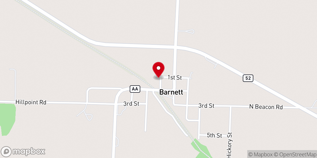 Map showing location of Calvary Chapel Barnett