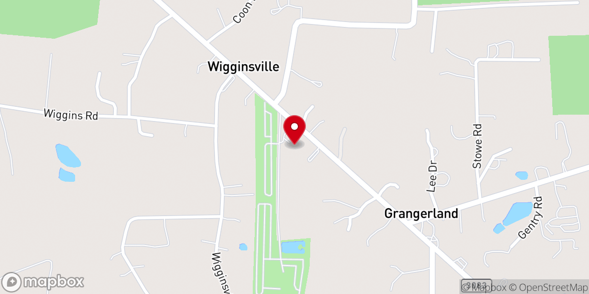 Map showing location of Grangerland Church of Christ