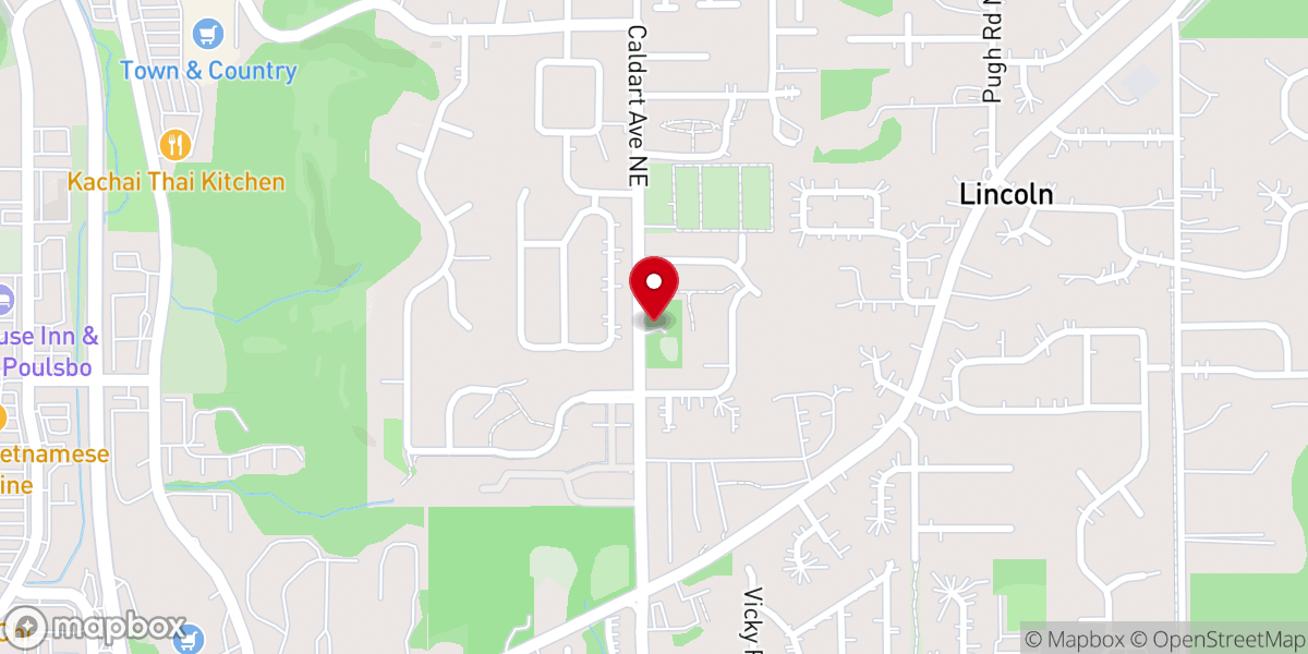 Map showing location of North Kitsap Teen Club