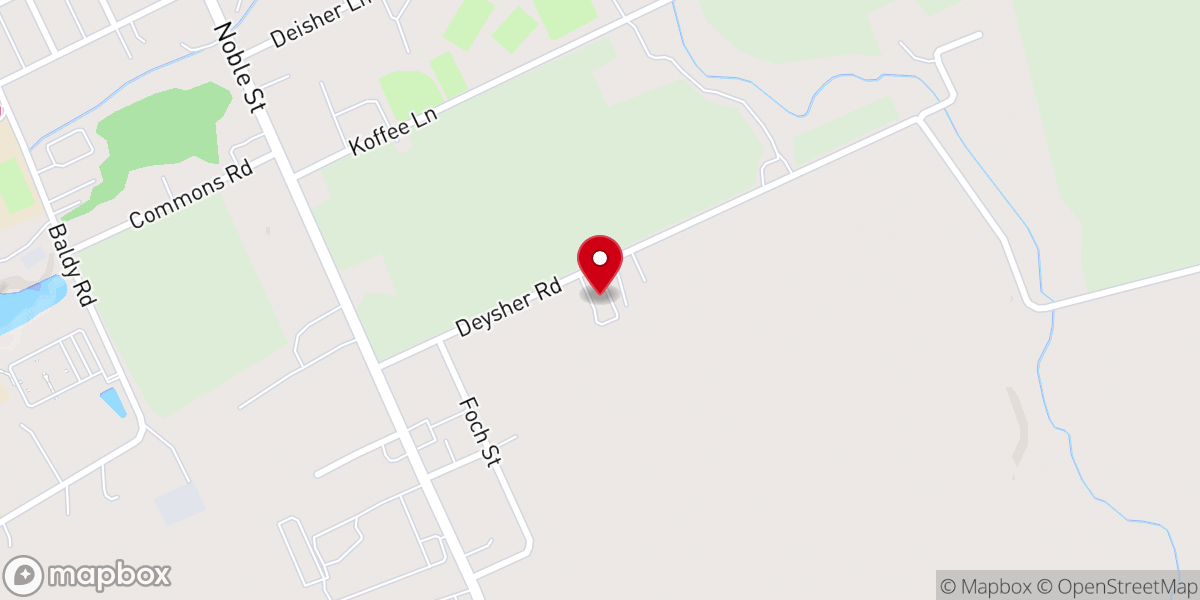 Map showing location of Center Old Order Mennonite Church