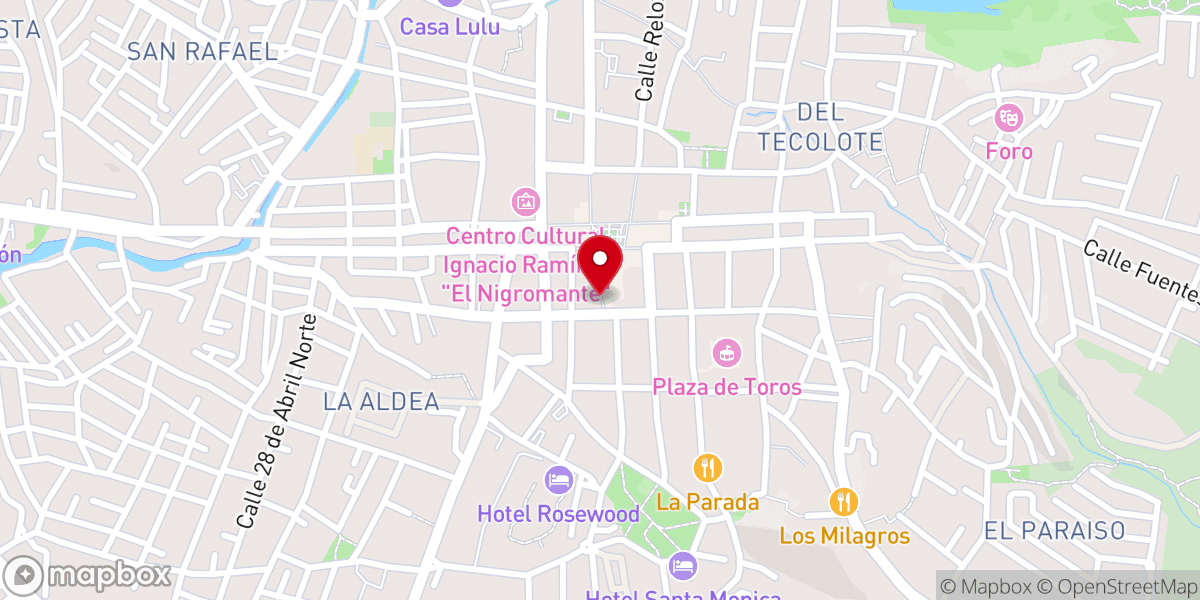 Map showing location of Quince Rooftop