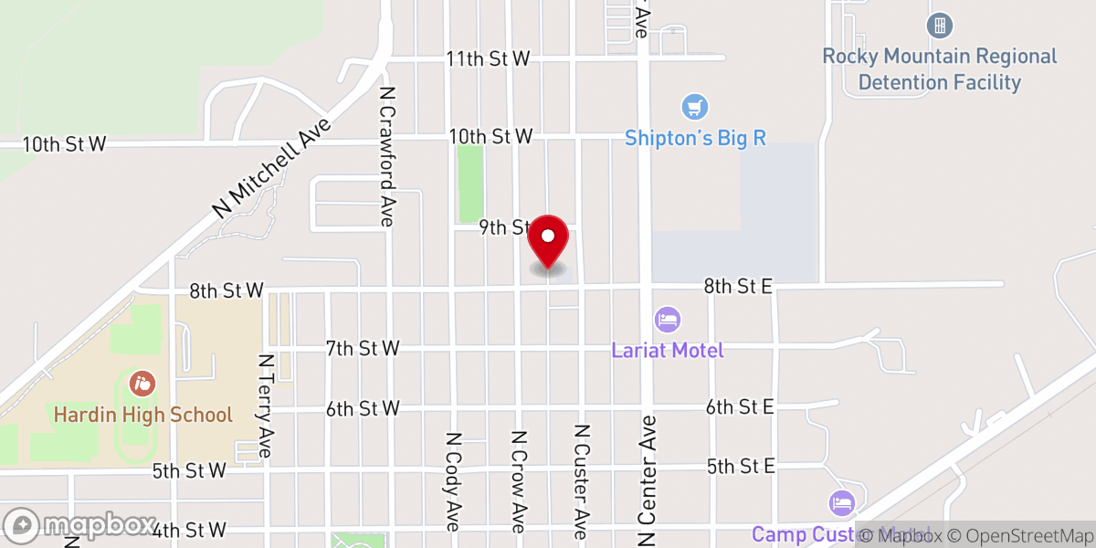 Map showing location of Saint Thomas Episcopal Church