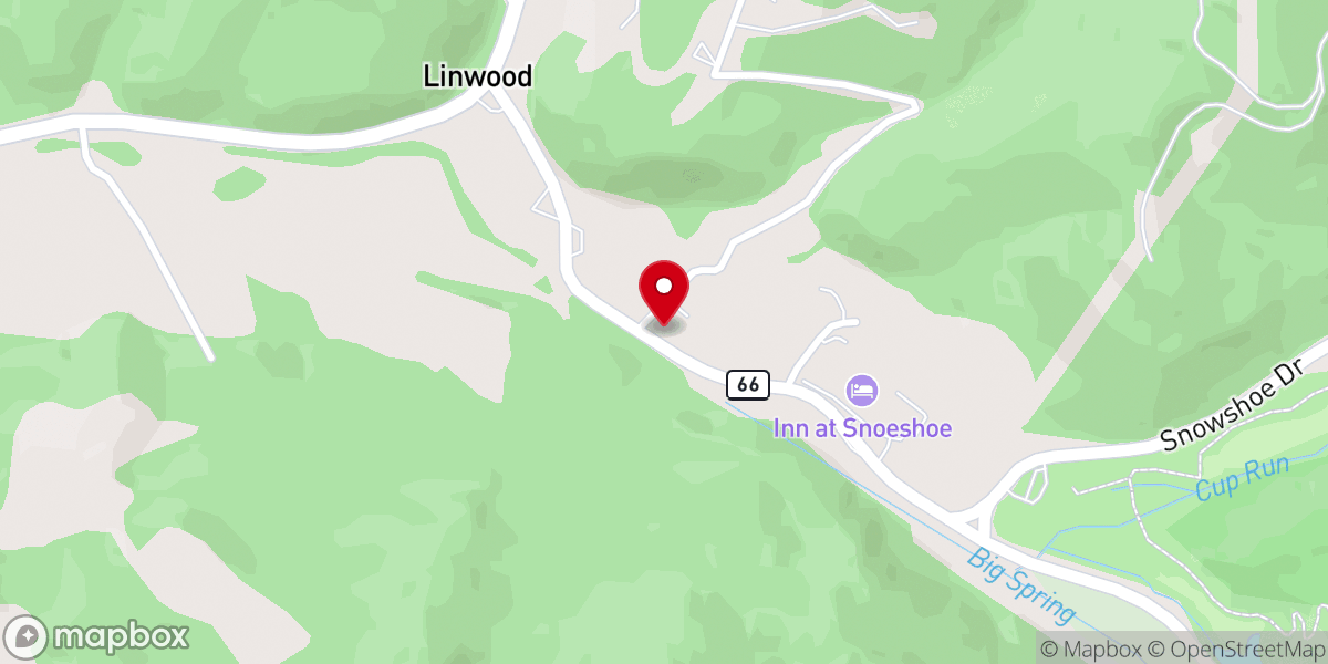 Map showing location of Big Springs Linwood Presbyterian Church